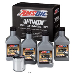 AMSOIL V-Twin Yağ Değişim Kiti (4×20W-50 Motor Yağı + Krom Yağ Filtresi)