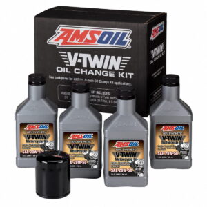 AMSOIL V-Twin Yağ Değişim Kiti (4×20W-50 Motor Yağı + Siyah Yağ Filtresi)