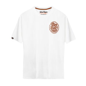 Zaman Makinesi oversize tişört ön yüz, göğüste yuvarlak West Riders Custom logo baskısı